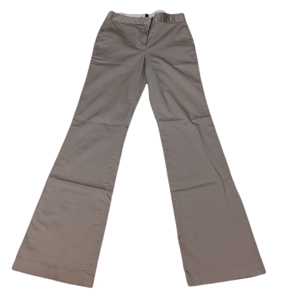 BCBG Azria Wide Leg Cotton Pants Taupe Women's Size 0.